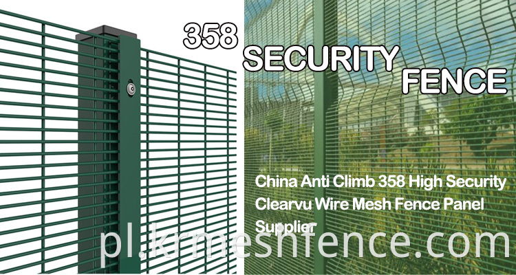 high strength PVC coated anti-climb 358 Fence